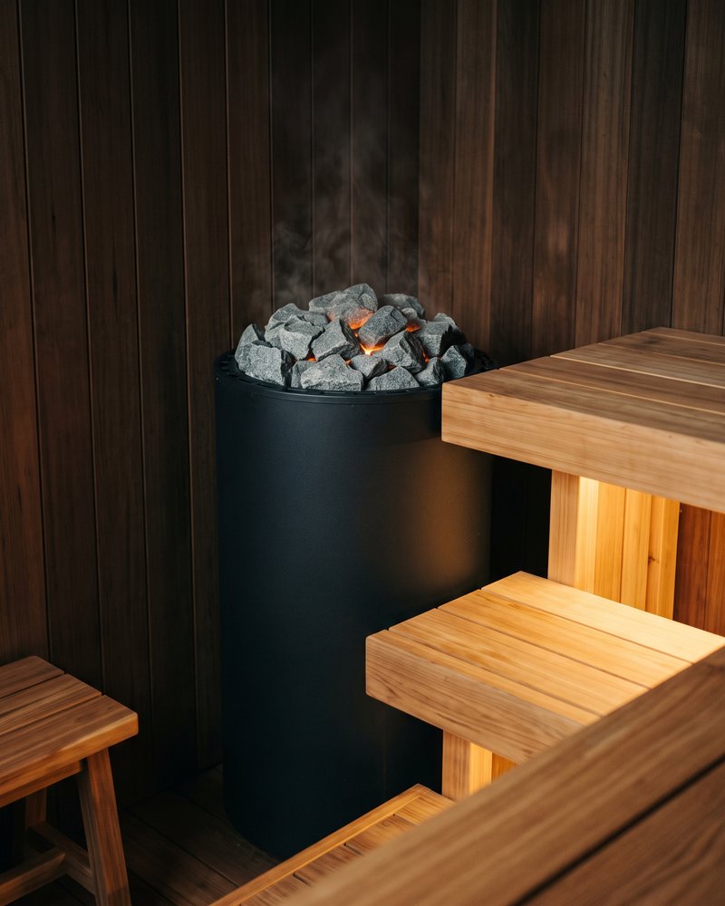 Styled scene for the electric sauna heater comparison
